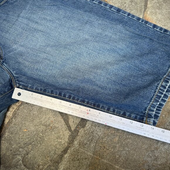 LL Cool J Mens 34 Denim Shorts Baggy Y2K Hip Hop Streetwear Jorts - Picture 10 of 14